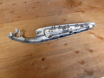 BMW Door Panel Arm Rest Silver Aluminum Trim, Left 51417049669 E46 323Ci 325Ci 330Ci M32